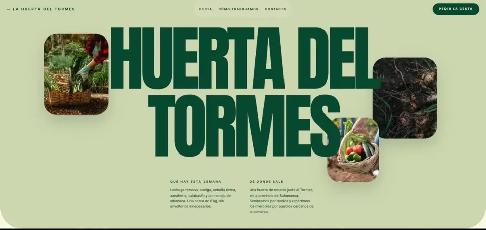 Captura de la página web de La Huerta del Tormes, escrita por HAL