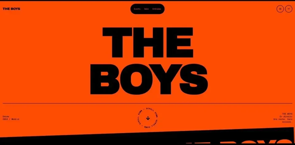 Captura de la página web de The Boys, escrita por HAL